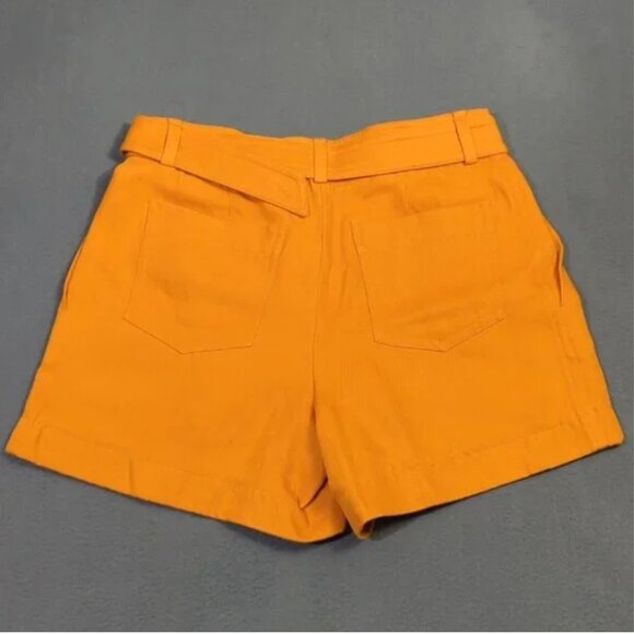 Vince High-Rise Belted Twill Shorts – Burnt Orange (Women’s Size 00) Pre-Owned - Picture 7 of 8